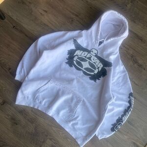 Vintage no fear white hoodie